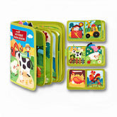 Montessori Busy Book for Toddlers – Quiet Activity Book with Farm Animals | Early Learning Fine Motor Toy Farm